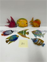 Bright Tropical Fish Wall Plaque Decor