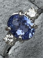 $2600 10K 5.75g Tanzanite(1.2ct)Diamond(0.18ct)