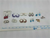 11 sets of dangling earrings