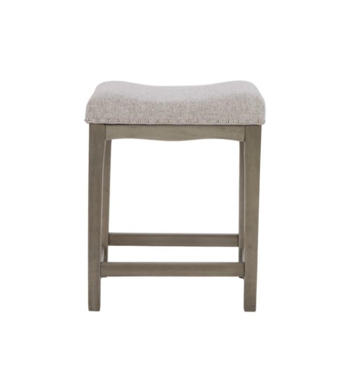 Gray 24-in H counter height saddle seat