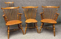 Set of Three Spindle-Back Chairs