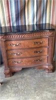Marble Top 3 Drawer Chest 40" X 21" X 37" D