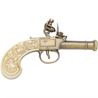 18th Century Flintlock Pocket Pistol w/ Ivory