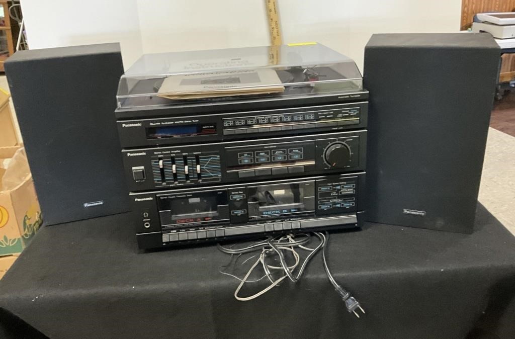 Panasonic Radio, turn table, amplifier, cassette
