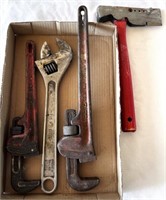 Ridgid Pipe Wrenches, 15" Crescent Wrench & More
