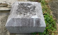 Engraved granite headstone base 17"W x 17"D x 12"H