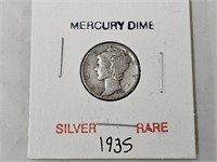 1935 Rare Silver Mercury Dime