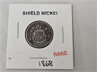 1868 Rare Shield Nickel