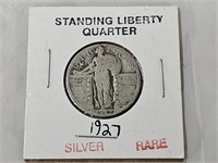 1927 Rare Silver Standing Liberty Quarter