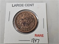 1847 Rare Large Cent