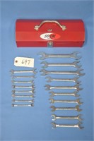 Lg asst of SK open end wrenches & tool box