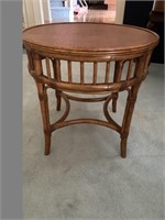 Round Rattan side table