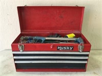 Husky Professional Tool Box w/ Misc Tools