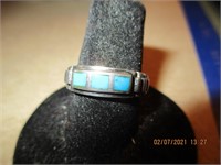 925 Silver Ring w/Turquoise-3.1 g
