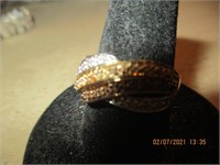 925 Silver Ring w/Tricolor-4.1 g