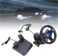 Gaming Steering Wheel with Floor Pedals, Racing