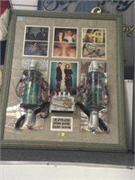 X-FILES FRAMED PIECE SIGNED BY DAVID DUCHOVNY & GI