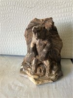 Wooden bear figurine