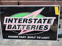 INTERSTATE BATTERY SIGN-METAL-APPROX. 30"X48