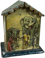 ELEPHANT CAGE ZOO BANK PENNY TOY