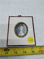 very old mini porcelain painting