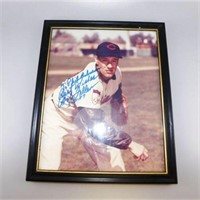 35 Baseball Bob Feller Autograph Picture 8x10 Fram
