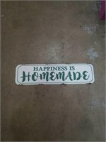 New happiness metal sign
