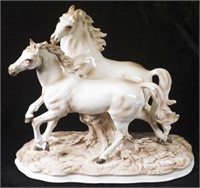 Large German ceramic horse figurine