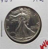 1935 Walking Liberty half dollar.
