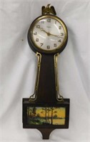 1940's Gilbert 8 day banjo clock Sunset art deco,