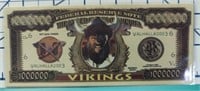Vikings Federal reserve note million-dollar