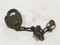 B&O Railroad Lock with Key