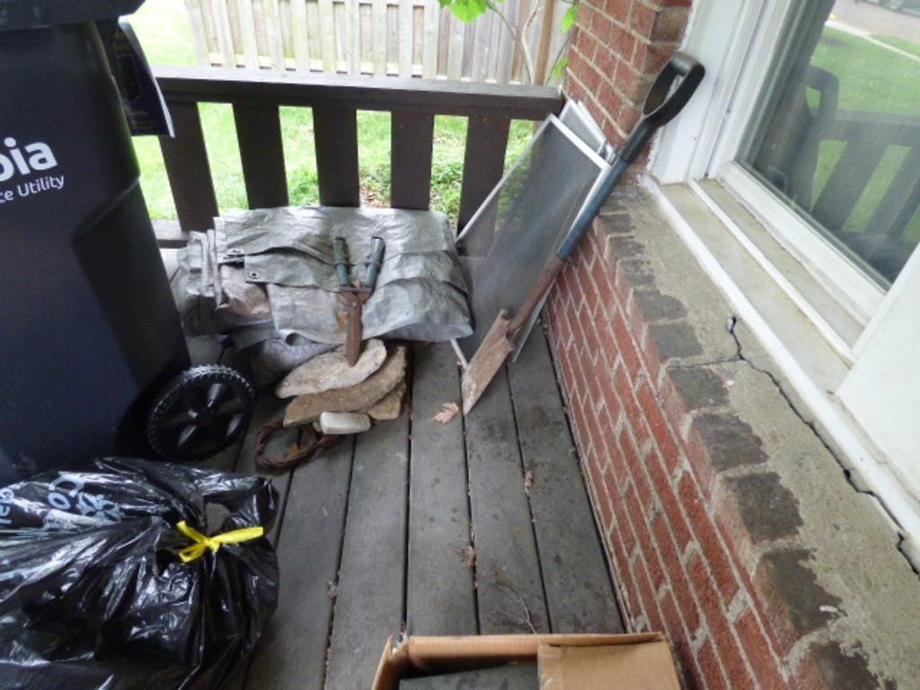 CONTENT OF FRONT PORCH, TARPS, AND MORE