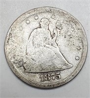 1875-S Liberty Seated Twenty Cent