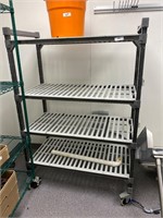 Storage Rack w/ 4 Shelves on Casters