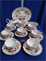 England Fresian China tea cups platter creamer lot