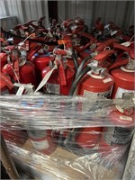 Pallet of fire extinguishers