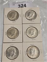 6-KENNEDY HALVES--1964'S