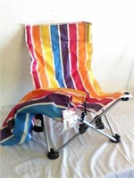 Reclining beach chair with carrying case