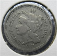 1867 3 Cent nickel.