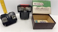 VIEW-MASTER WITH LIGHT ATTACHMENT AND FEW FILMS