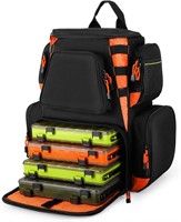 Fishing Tackle Backpack with 4 Trays Tackle Boxes