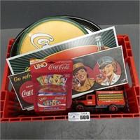 Coke Tray, Tin Signs, Truck, Uno - Davis Crate