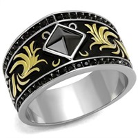 Attractive .75ct Onyx Medieval Designer Ring