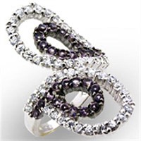 Stylish 1.85ct Amethyst & Topaz Bypass Ring