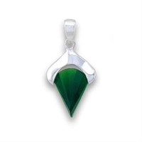 Pear 2.00ct Emerald Dagger Design Pendant