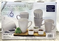 Gourmet Basics Pack Of 6 Stoneware Mugs (missing