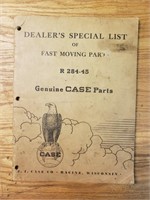 Case dealers special list of fast moving parts