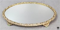 Brass & Beveled Mirror Vanity Tray