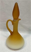 Art glass cruet with glass stopper